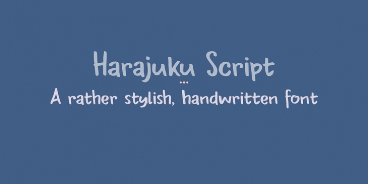 Harajuku Script font preview