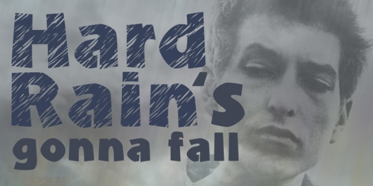 Hard Rain font preview