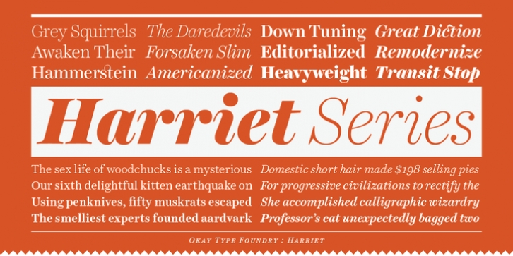 Harriet font preview