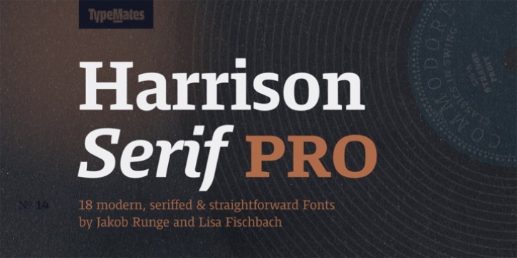 Harrison Serif Pro font preview