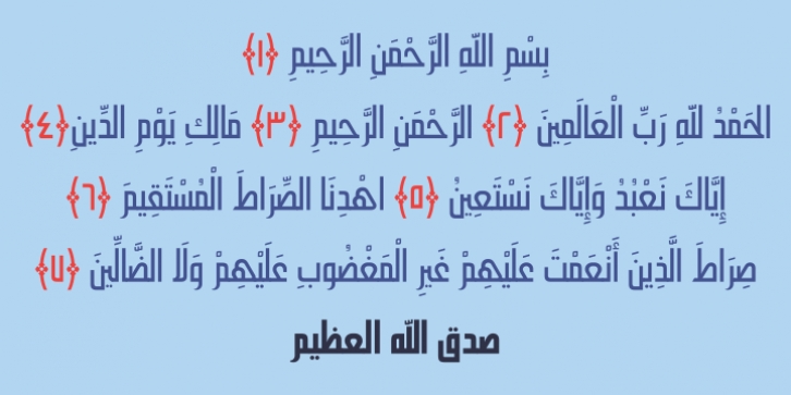 Hasan Alquds U font preview