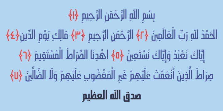 Hasan Alquds Unicode font preview