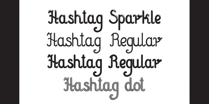 Hashtag font preview