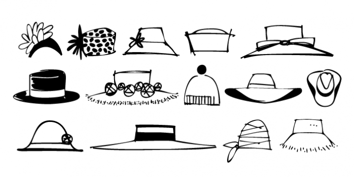 Hat Doodles font preview