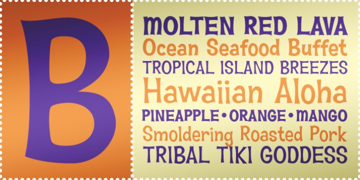 Hawaiian Aloha BTN font preview