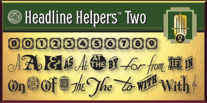 Headline Helpers Two SG font preview