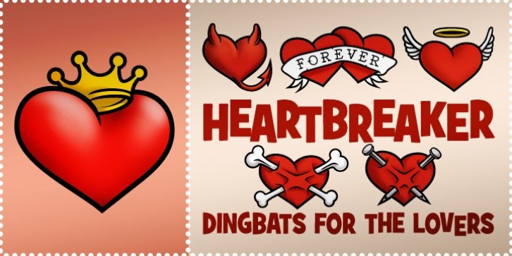 Heart Breaker BTN font preview