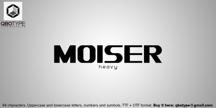 Heavy Moiser font preview