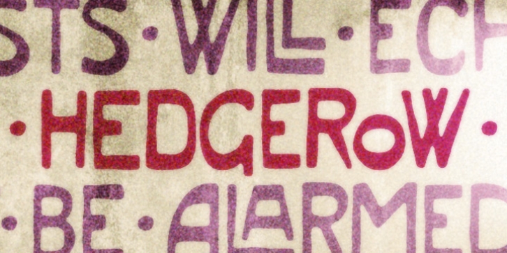 Hedgerow font preview