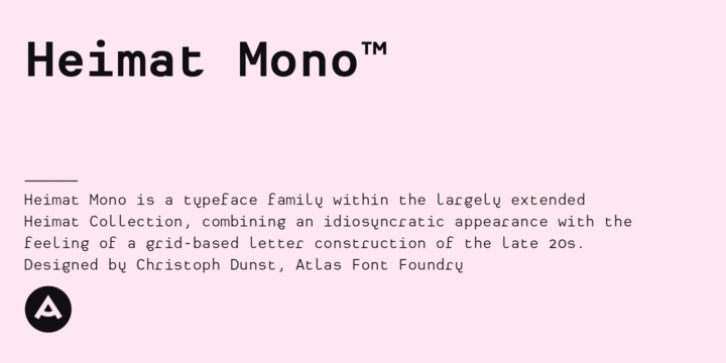 Heimat Mono font preview