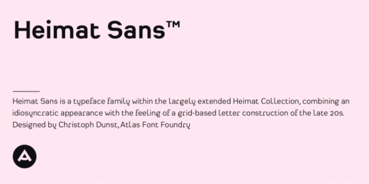 Heimat Sans font preview