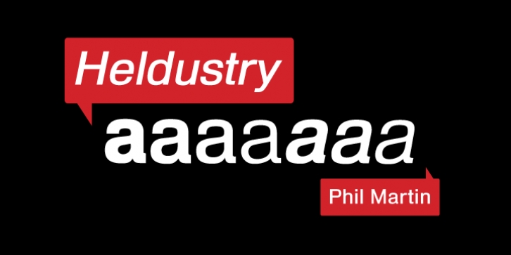 Heldustry font preview