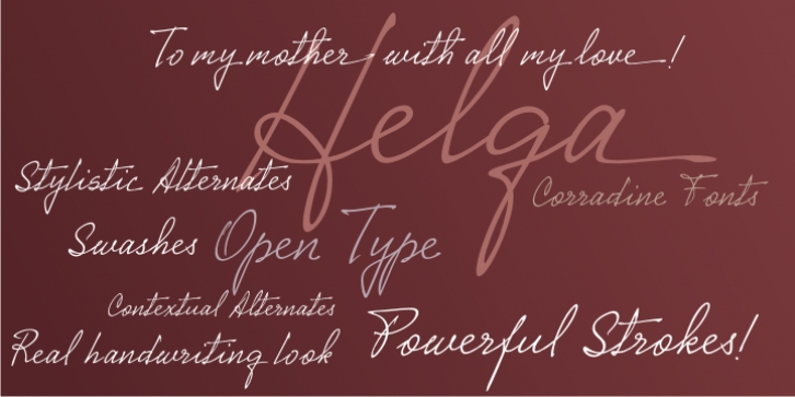 Helga font preview