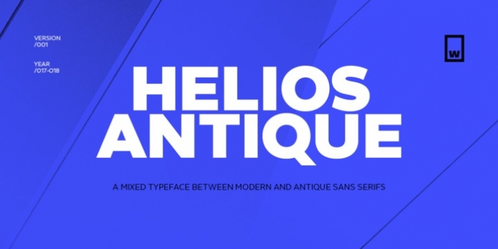 Helios Antique font preview
