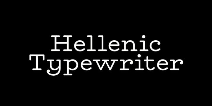 Hellenic Typewriter font preview