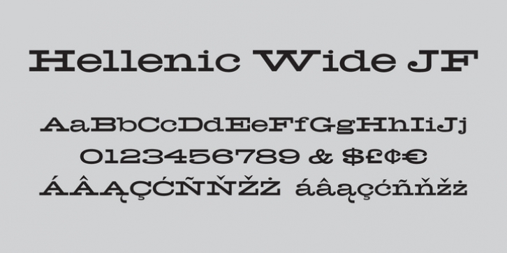 Hellenic Wide JF font preview