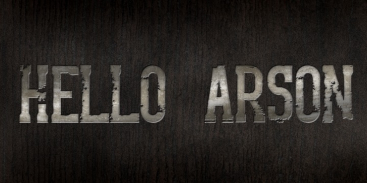 Hello Arson font preview