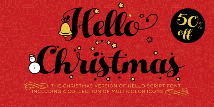 Hello Christmas font preview