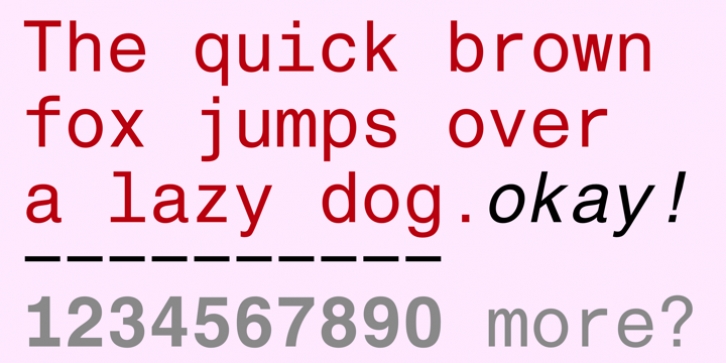 Helvetica Monospaced font preview