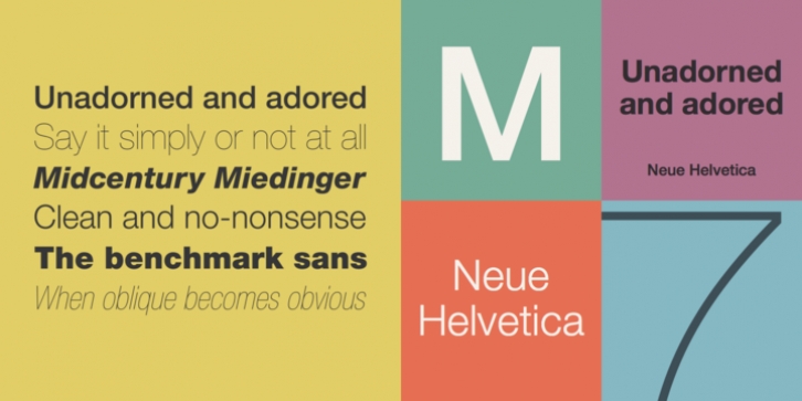 Helvetica Neue font preview