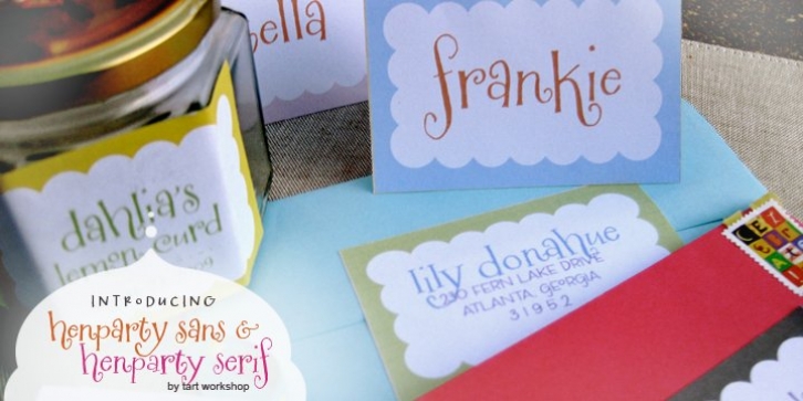 Henparty Serif font preview