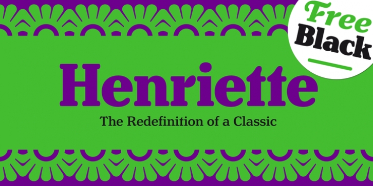 Henriette font preview