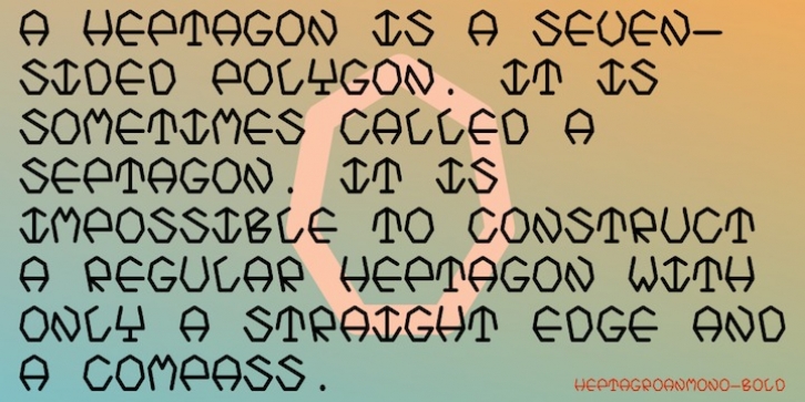 Heptagroan Mono font preview