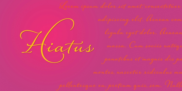 Hiatus font preview