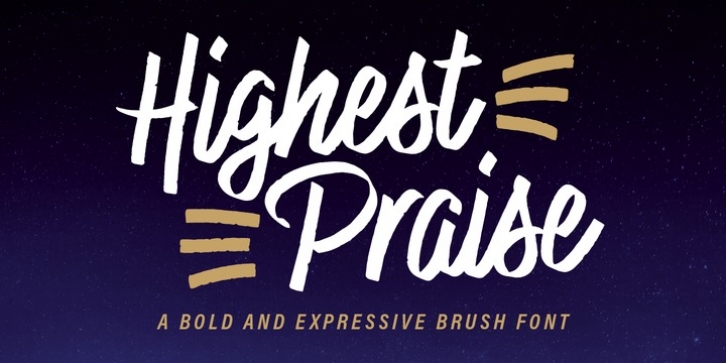 Highest Praise font preview