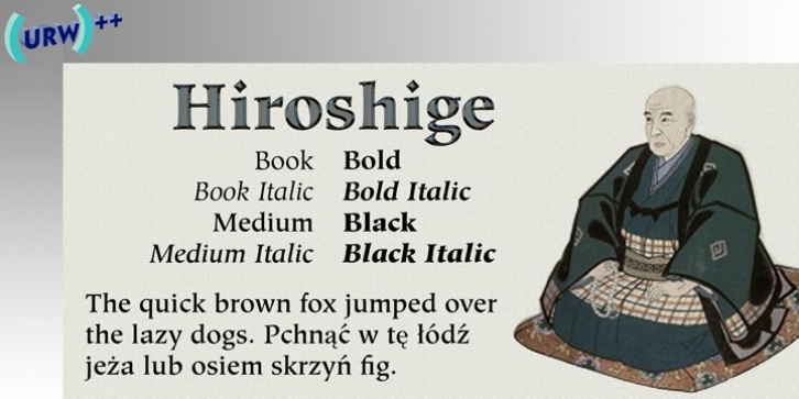 Hiroshige font preview