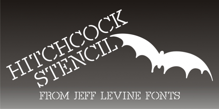 Hitchcock Stencil JNL font preview