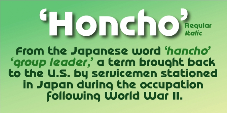 Honcho font preview