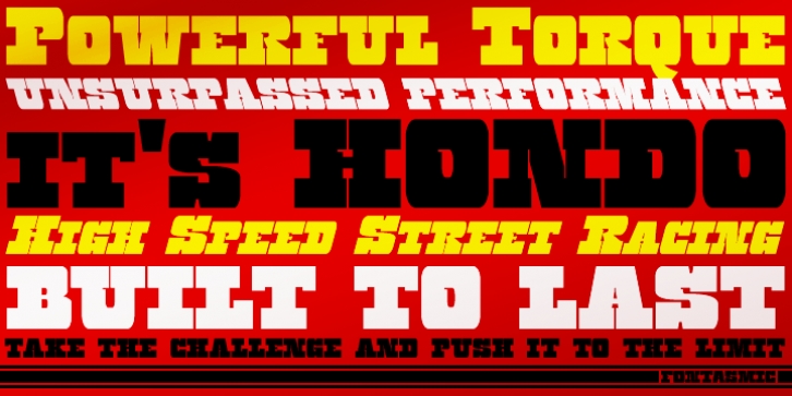 Hondo font preview