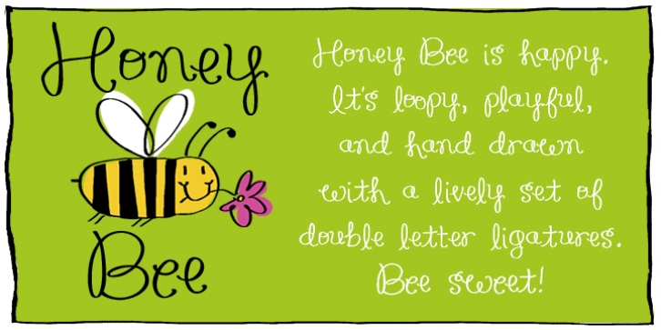 Honey Bee font preview