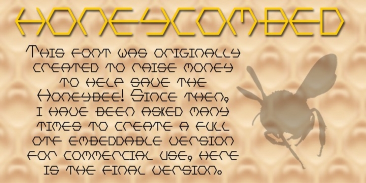 HONEYCOMBED font preview