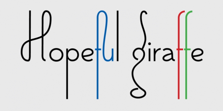 Hopeful Giraffe font preview