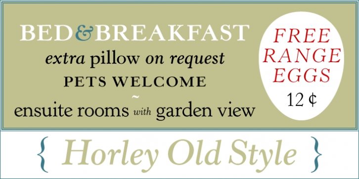 Horley Old Style font preview