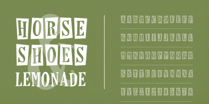 Horseshoes And Lemonade font preview