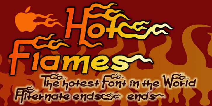 Hot Flames font preview