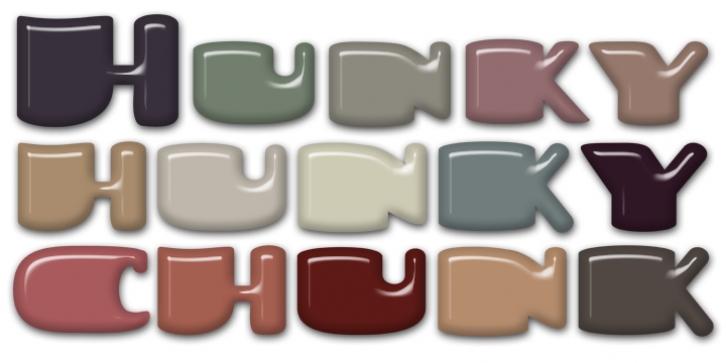 Hunky Chunk font preview