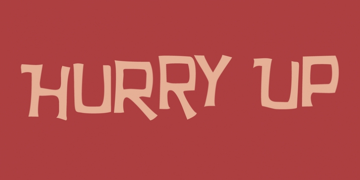 Hurry Up font preview