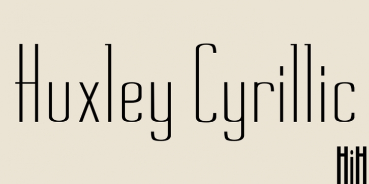 Huxley Cyrillic font preview