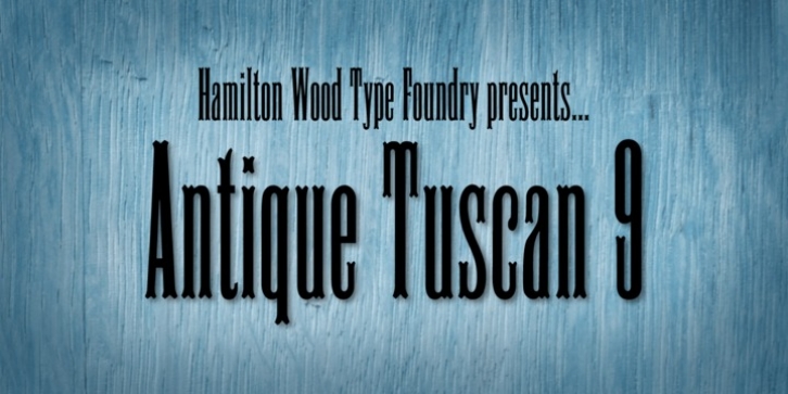 HWT Antique Tuscan 9 font preview