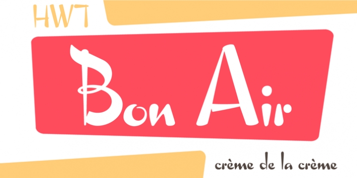 HWT Bon Air font preview