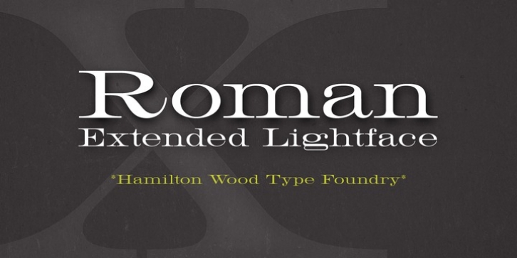 HWT Roman Extended Lightface font preview