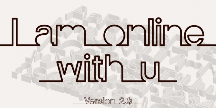 I Am Online With U font preview
