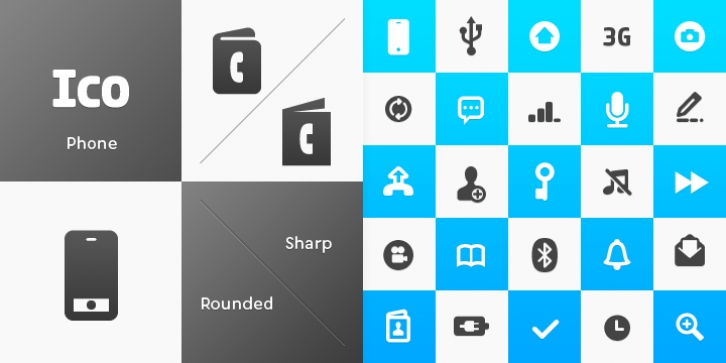 Ico Phone font preview