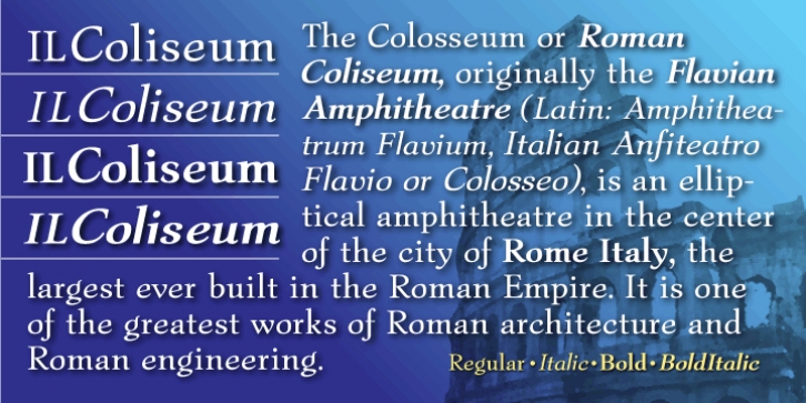 Il Coliseum font preview