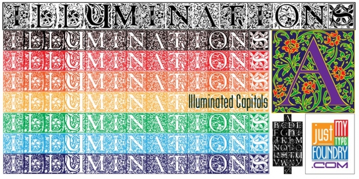 Illuminations Woodcut font preview