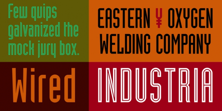 Industria font preview